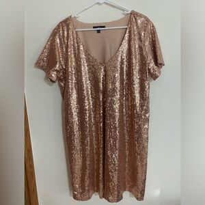 Lulus Champage-colored Sequin Dress